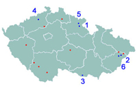 Seznam národních kulturních památek ČR - 15 NKP, např. Bolevec, Dolánky, Hoslovice, Ratibořice, Rožnov, Říp, Úpice, Velká Lhota aj. 2 nahled mapa nkp2