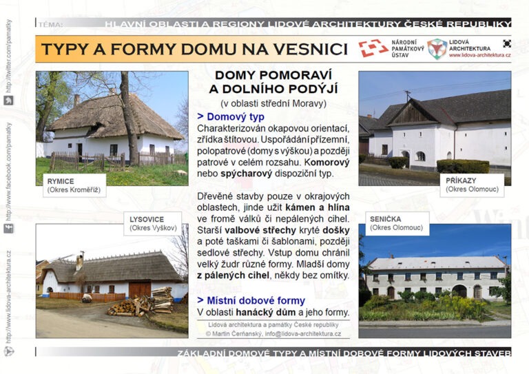 Bydlení a domy střední Morava