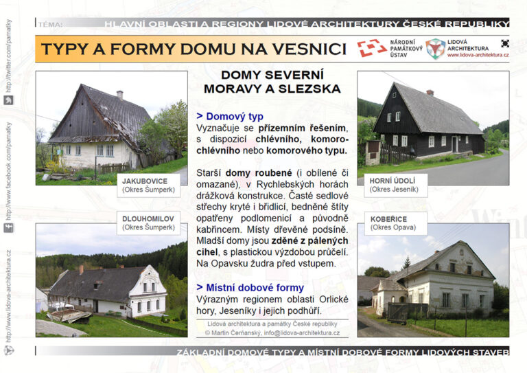 Bydlení a domy severní Morava a Slezsko