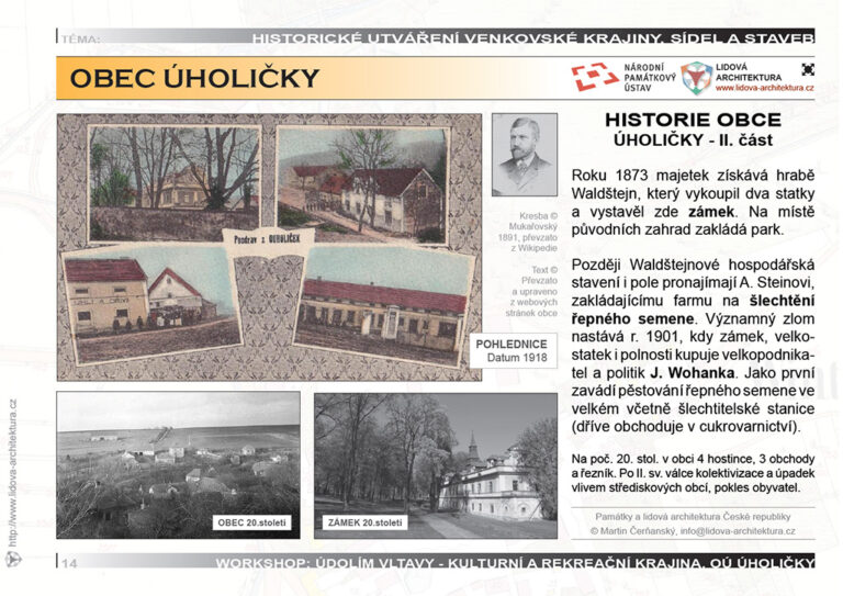Historické pohlednice a fotografie obce Úholičky