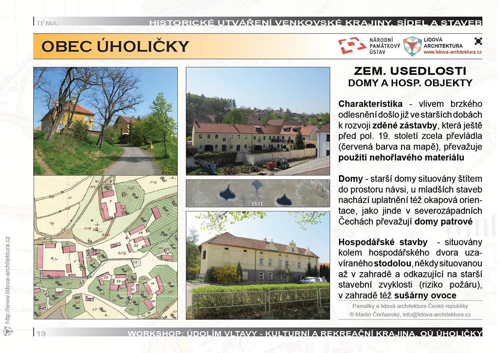 stavby-usedlosti-uholicky Velké zemědělské usedlosti s domy a hospodářskými stavbami