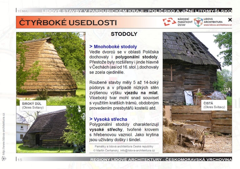 Polygonální stodoly s hořlavou krytinou