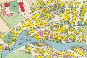 Město Hlinsko na mapě stabilního katastru