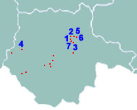Jihočeský kraj a 16 nejhodnotnějších vesnic v kraji 2 Jihočeský kraj – mapa s vyznačením 7 památkových rezervací lidové architektury