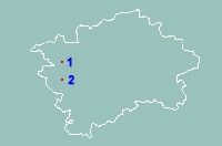 Hlavní město Praha - 2 památkové rezervace a 7 památkových zón na území Prahy 2 Hlavní město Praha – mapa s vyznačením 1 památkové rezervace
