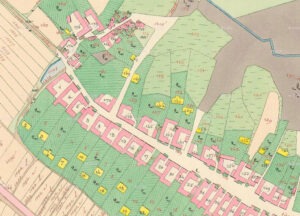 Hanácké muzeum Příkazy - skanzen v Příkazích u Olomouce - expozice a akce 1 Příkazké grunty na mapě stabilního katastru