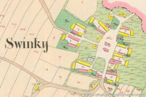Jihočeská obec Svinky na historické mapě stabilního katastru