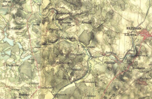 Hlinsko - Betlém - památková rezervace a soubor lidových staveb a řemesel Vysočina 1 Město Hllinsko a okolní vesnice a osady na mapě druhého vojenského mapování