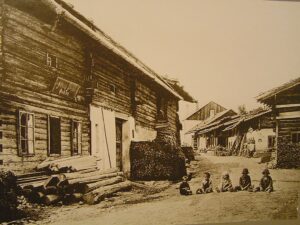 Volary na Šumavě - jihočeské městečko v CHKO Šumava 2 Roubené domy ve Volarech na historické fotografii