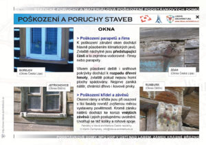 Poškození okenních parapetů a říms