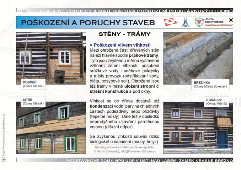 Roubené stěny a výměna poškozených trámů